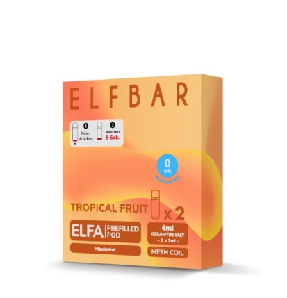 ELF Bar - ELFA ELF Bar - ELFA - Prefilled Pods (2 Stück) - Tropical Fr