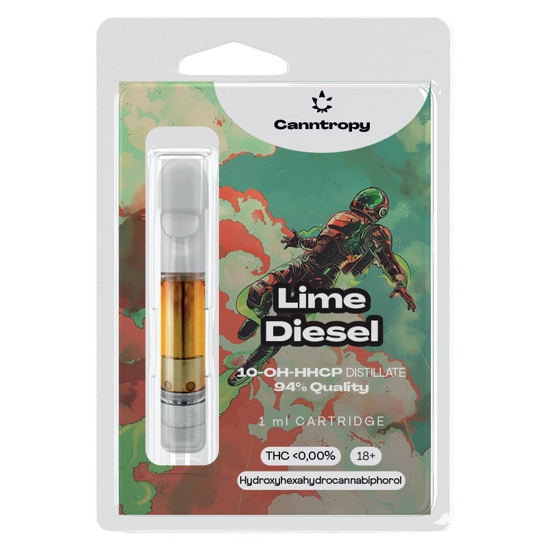 Canntropy 10-OH-HHCP Kartusche Lime Diesel, 10-OH-HHCP 94% Qualität, 1ml