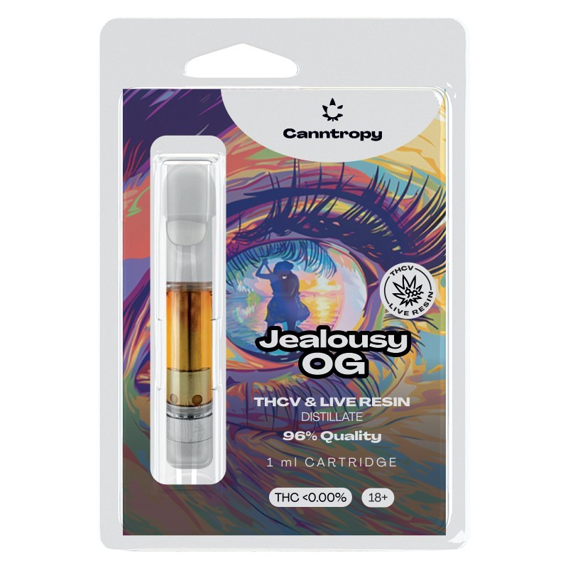 Canntropy THCV-Kartusche Jealousy OG Live Resin Terpene, THCV 96% Qualität, 1 ml