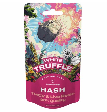 Canntropy THCV Hash White Truffle Live Resin Terpene, THCV 96% Qualität, 1 g - 100 g