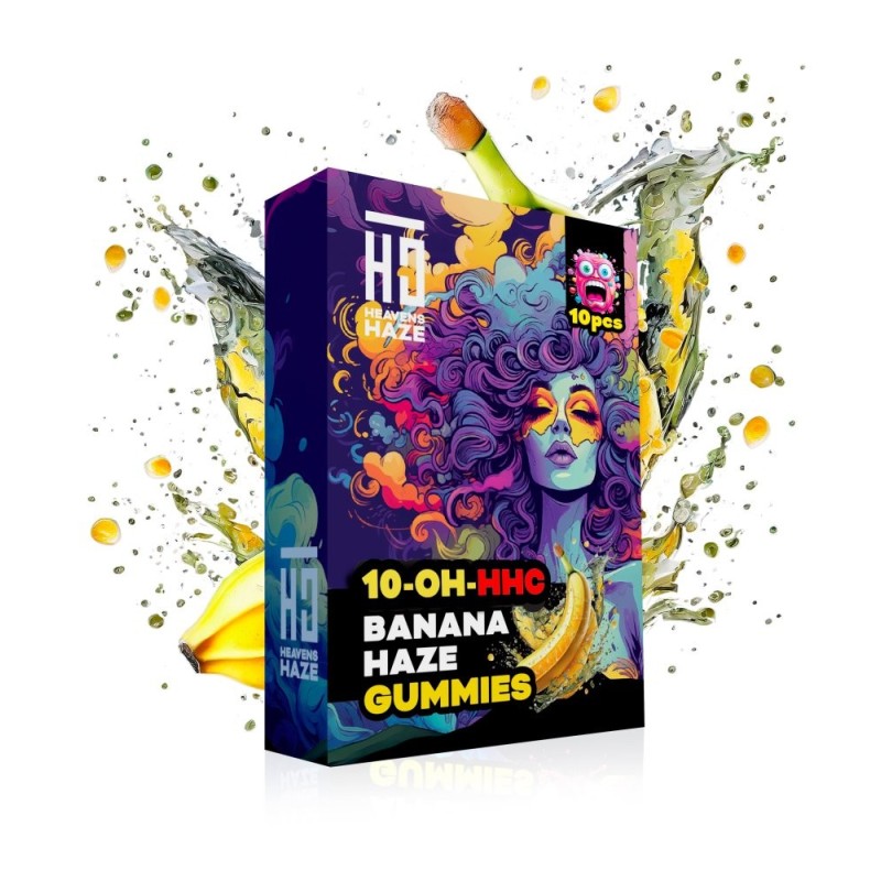 Heavens Haze 10-OH-HHC Gummies Banana Haze, 10 Stück