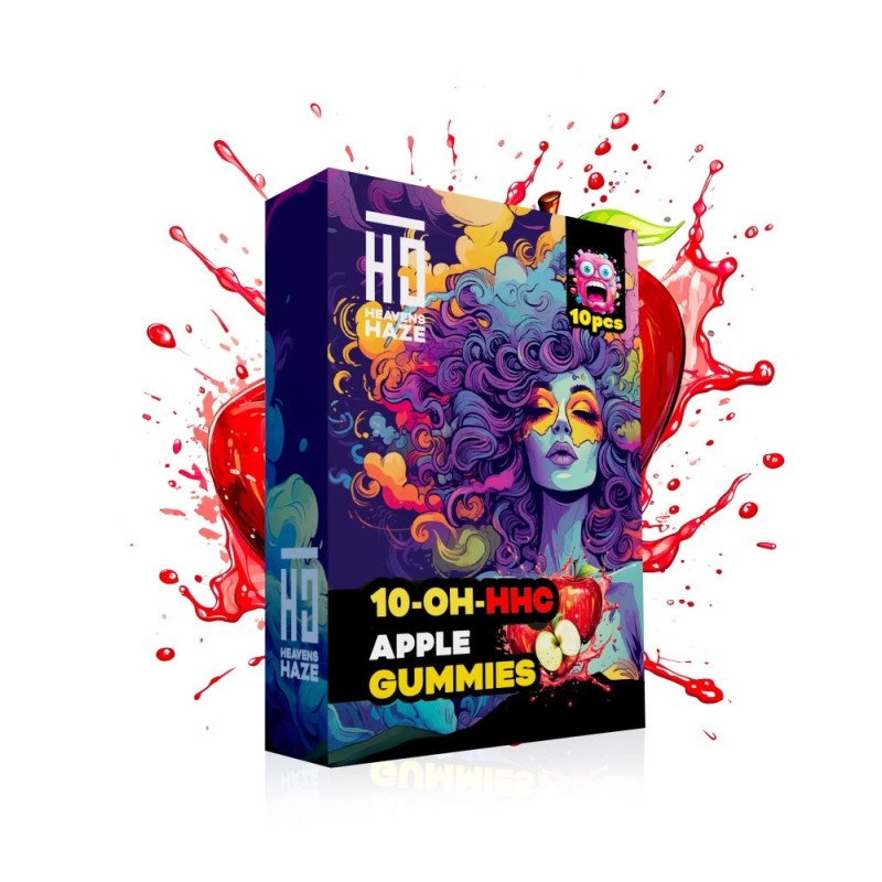 Heavens Haze 10-OH-HHC Gummies Apfel, 10 Stück