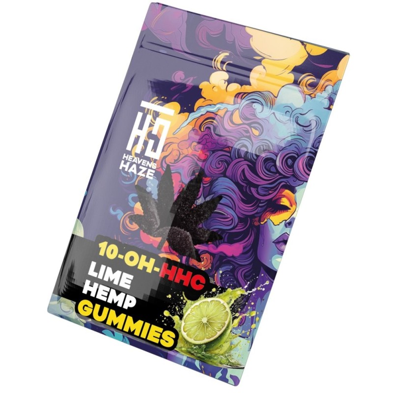 Heavens Haze 10-OH-HHC Gummies Limette Hanf, 3 Stück