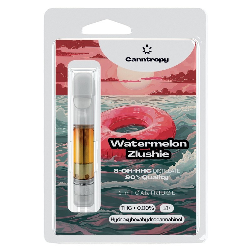 Canntropy 8-OH-HHC Kartusche Watermelon Zlushie, 8-OH-HHC 90% Qualität, 1 ml