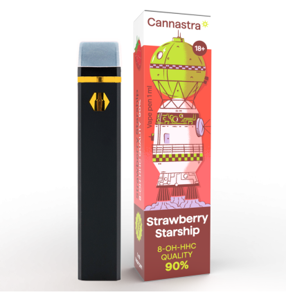 Cannastra Cannastra 8-OH-HHC Vape Pen Strawberry Starship, 8-OH-HHC 90