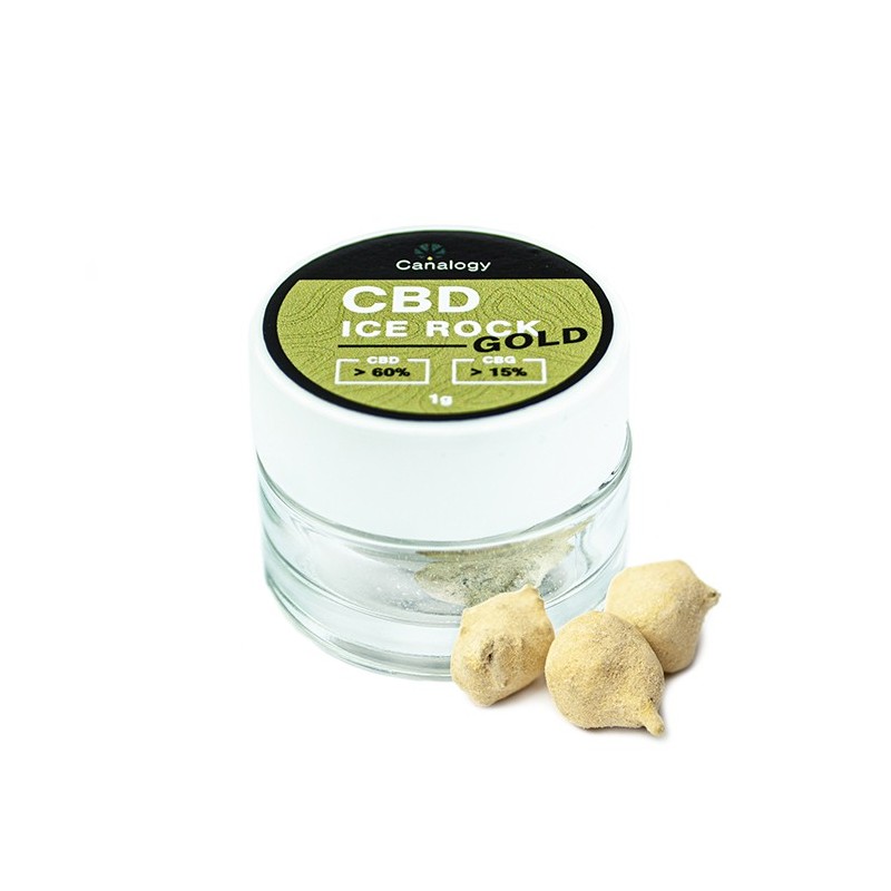 Canalogy CBD IceRock Gold 60 % CBD, 15 % CBG, 1 -2 g