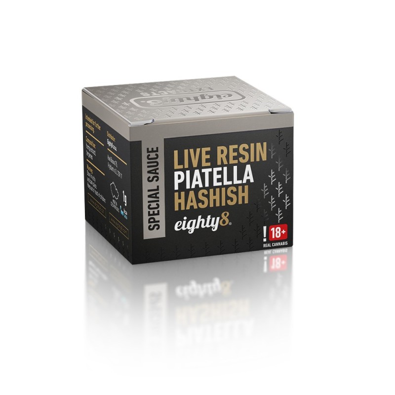 Eighty8 CBD Live Resin Piatella, 63 % CBD, 1 g