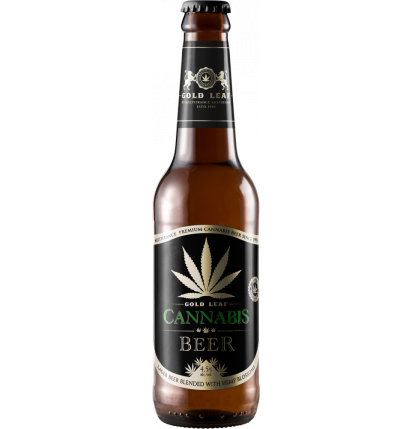 Cannabis Gold Leaf Beer (330 ml) - Karton (24 Flaschen)