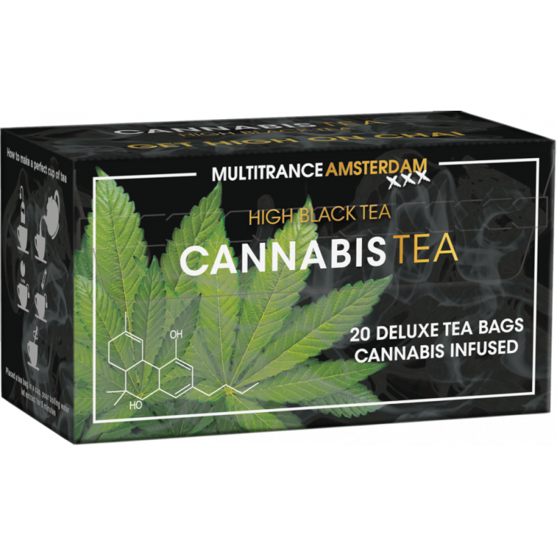 Cannabis High Black Tea (Schachtel mit 20 Teebeuteln) - Karton (10 Schachteln)