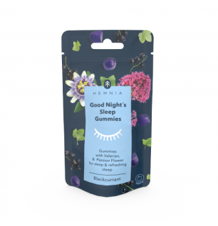 Hemnia Hemnia Good Night's Sleep Gummies Schwarze Johannisbeere mit Ba