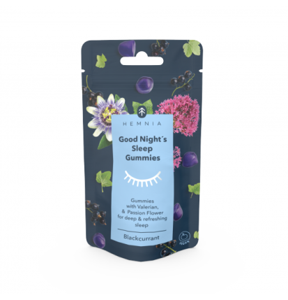 Hemnia Hemnia Good Night's Sleep Gummies Schwarze Johannisbeere mit Ba