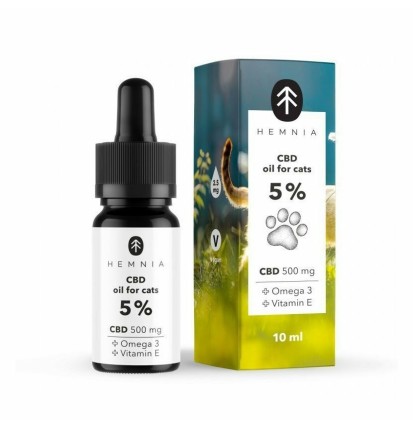 Hemnia CBD-Öl für Katzen 5 %, 500 mg, 10 ml