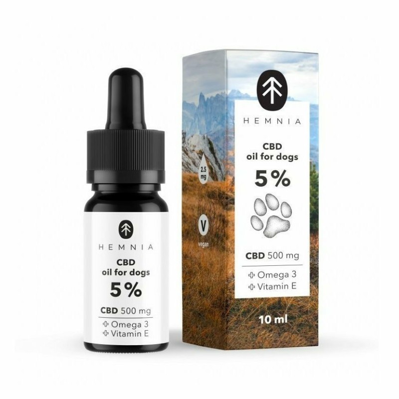 Hemnia CBD-Öl für Hunde 5 %, 500 mg, 10 ml