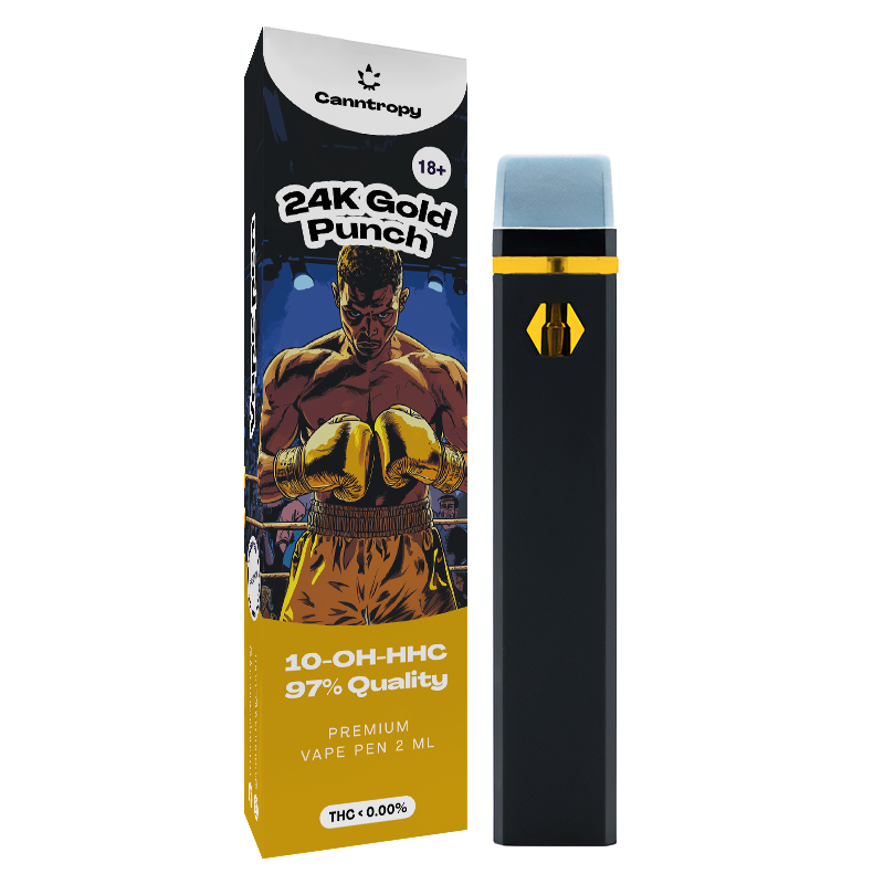 Canntropy 10-OH-HHC Vape Pen 24K Gold Punch, 10-OH-HHC 97% Qualität, 2ml