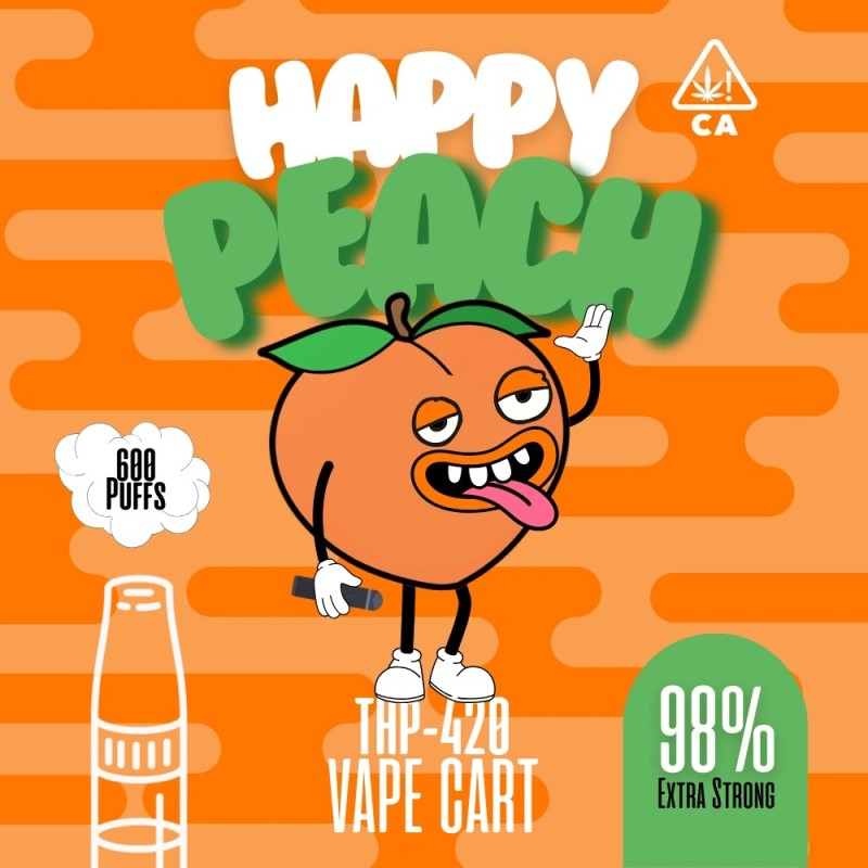 THP420 | Happy Peach 1ml | Vape Cart