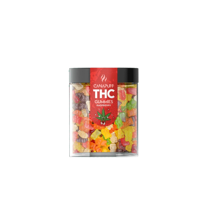 CanaPuff THC+ Gummies Himbeere, THC unter 0,2 %, 10 - 50 Stück