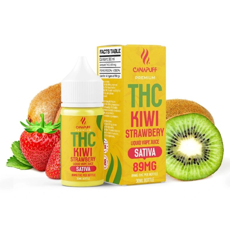 THC Liquid 89mg - Kiwi Strawberry