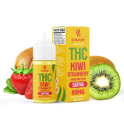 THC Liquid 89mg - Kiwi Strawberry