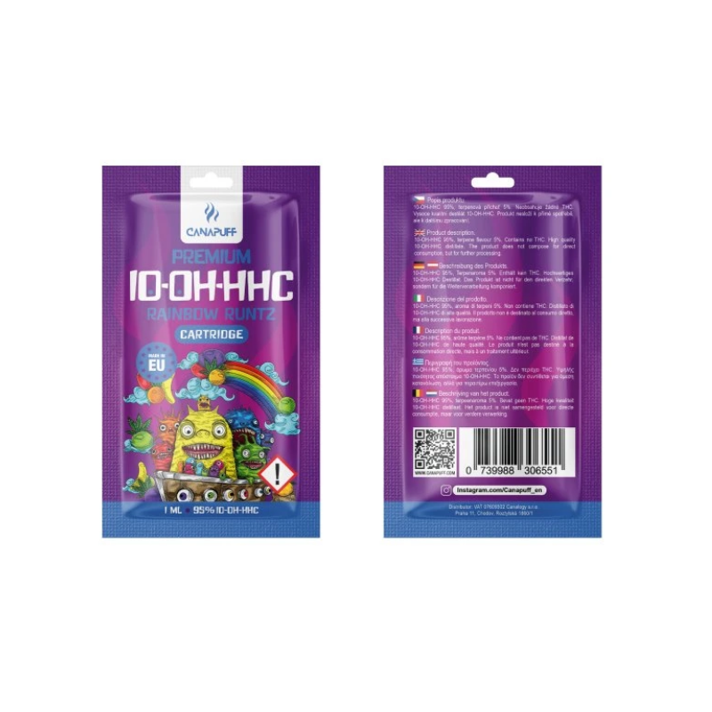 CanaPuff 10-OH-HHC Kartusche Rainbow Runtz, 10-OH-HHC 95 %, 1 ml