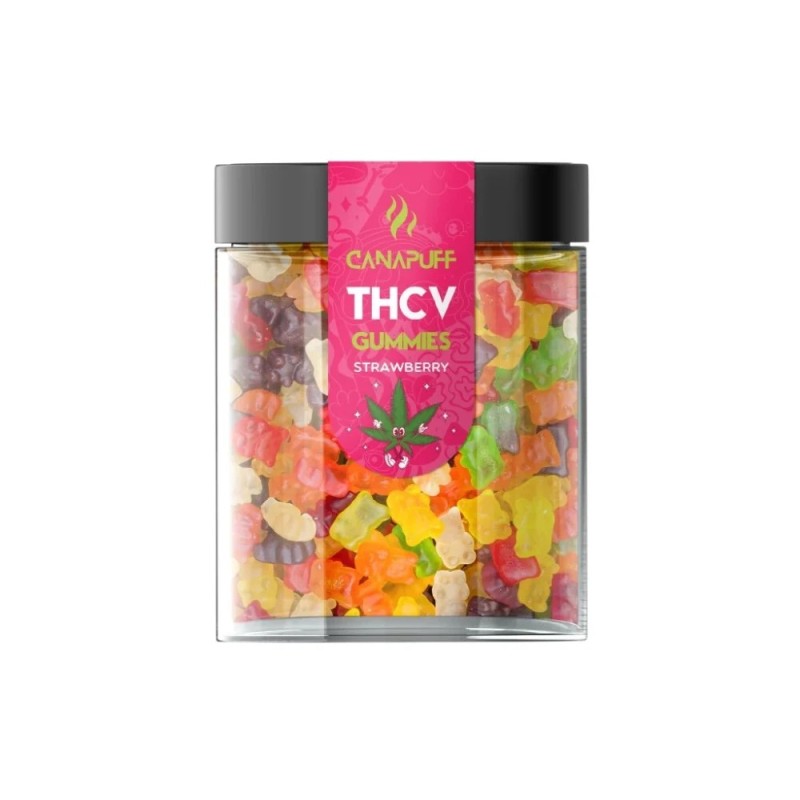 CanaPuff THCv Gummies Erdbeere, 10 - 50 Stück