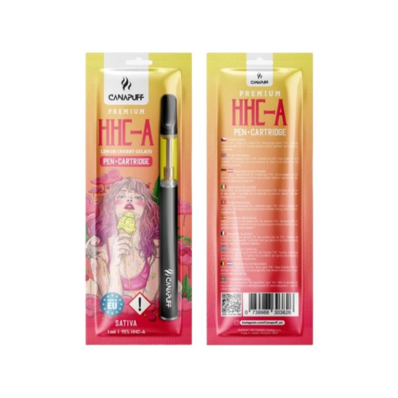 CanaPuff HHCA Pen + Patrone Lemon Cherry Gelato, HHCA 95 %, 1 ml