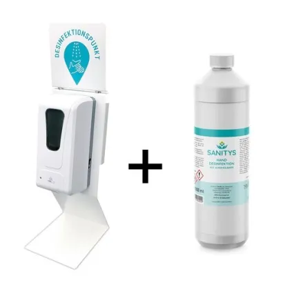 Sanitys Sanitys - Sensor Tisch-Desinfektionsspender + 1 Liter Handdesi