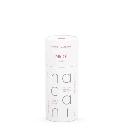 nacani – Hanf-Leckerli – Huhn – mit natürlichem CBD-Anteil Papierdose 120g/ 360g