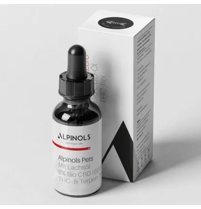 ALPINOLS ALPINOLS CBD Öl 6% für Hunde - THC-Frei mit Lachsöl - 10ml