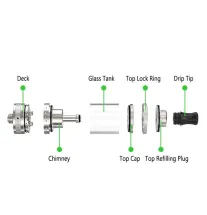 Ambition Mods Purity PLUS MTL RTA (SILBER) Selbstwickel Tankverdampfer