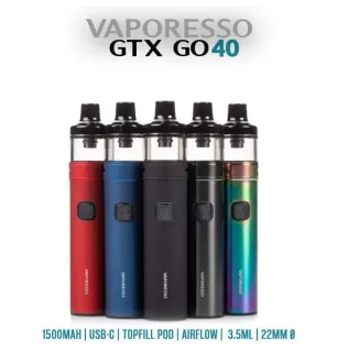Vaporesso GTX GO 40 Pod Kit - 3,5ml 1500 mAh Set